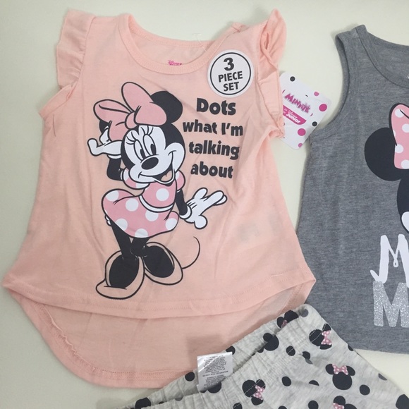 Disney Minnie Mouse Cute 3 piece set outfit - Picture 3 of 7